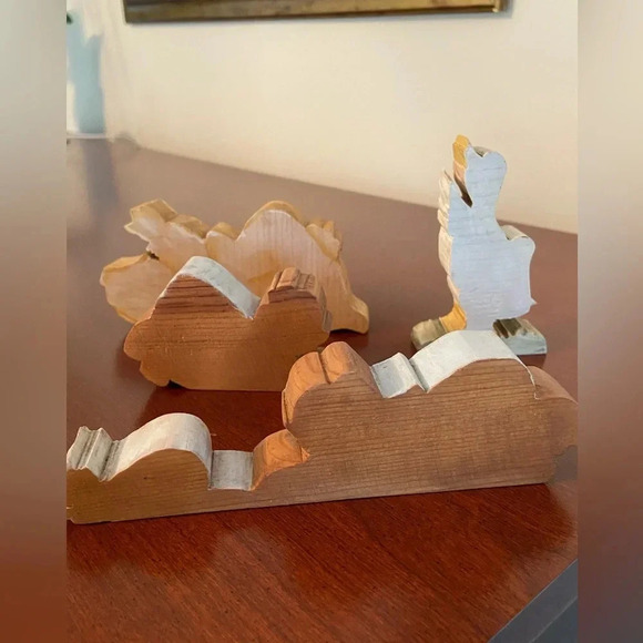 Lot of 4 Folk Art Hand Painted Bear & Duck Wood Decor Artist Signed D. Martin - Picture 10 of 12